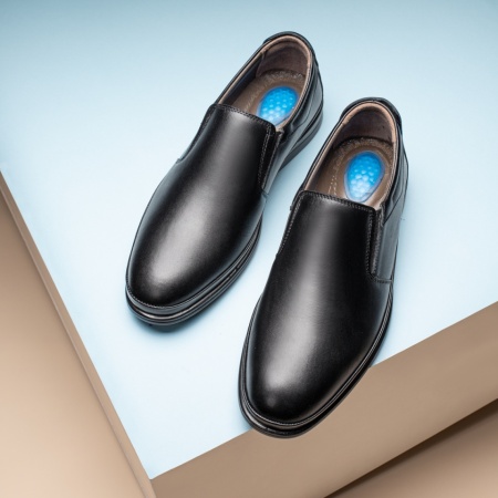 Pantofi casual barbati negri din Piele naturala MOD13432, 3, modlet.ro