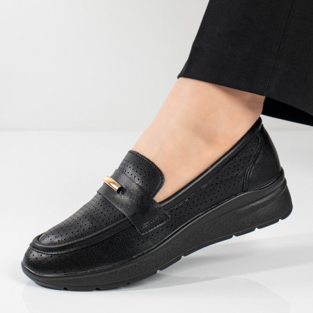Pantofi casual dama, Pantofi casual dama cu platforma negri MOD11102, modlet.ro