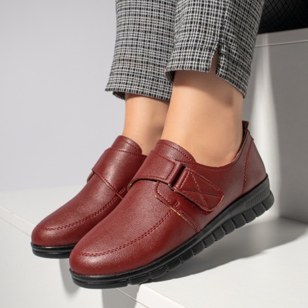 Pantofi casual dama cu talpa joasa si inchidere cu scai rosii MOD11937, 2, modlet.ro