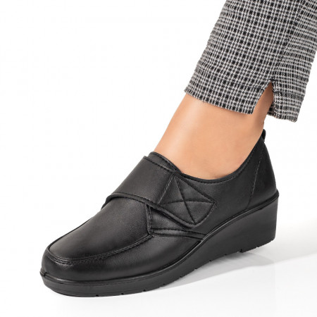Pantofi dama, Pantofi casual dama negri cu platforma si scai MOD10084, modlet.ro