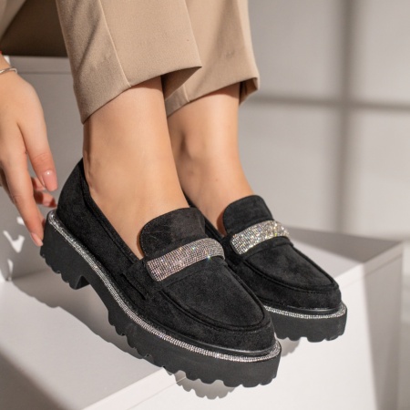 Pantofi casual dama negri suede MOD11874, 4, modlet.ro