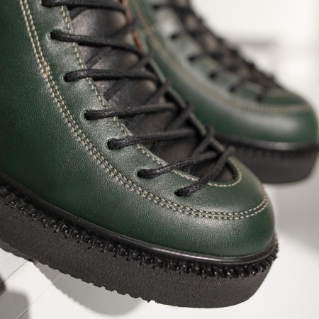 Pantofi casual dama verzi cu siret din Piele naturala MOD03549, 4, modlet.ro