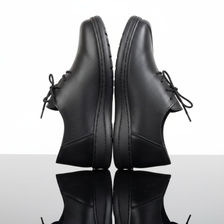 Pantofi casual din Piele naturala negri dama cu siret si talpa joasa MOD06739, 5, modlet.ro