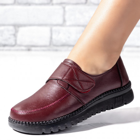 Pantofi casual dama, Pantofi casual rosii dama cu scai ZEF03492 - zeforia.ro