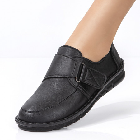 Pantofi dama casual negri cu scai MDL02955