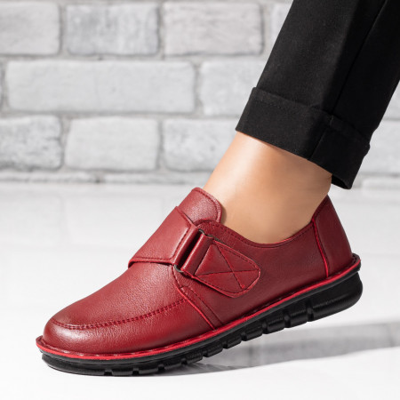 Pantofi dama, Pantofi dama casual rosii cu scai ZEF02955 - zeforia.ro