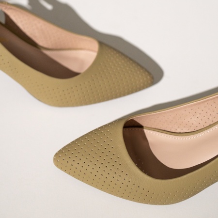 Pantofi dama cu toc gros si bareta verzi IRIS34, 4, modlet.ro