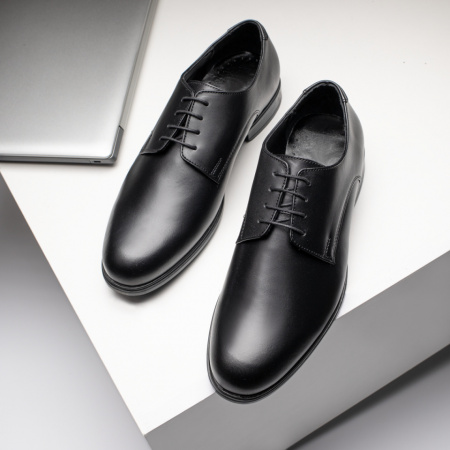 REDUCERI INCALTAMINTE, Pantofi eleganti barbati cu siret negri din Piele naturala MOD11570, modlet.ro