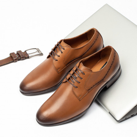 REDUCERI INCALTAMINTE, Pantofi eleganti barbati din Piele naturala maro MOD08768, modlet.ro