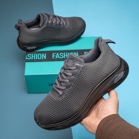 Adidasi barbati, Pantofi sport barbati cu siret gri MOD13190, modlet.ro