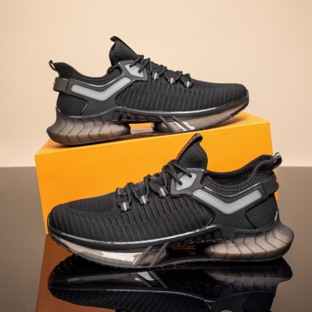 Pantofi sport barbati din material textil negri ZEF13458, 3, zeforia.ro
