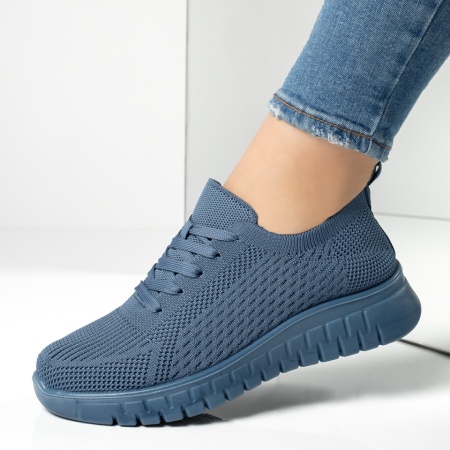Adidasi dama, Pantofi sport dama cu siret albastri MOD13236, modlet.ro