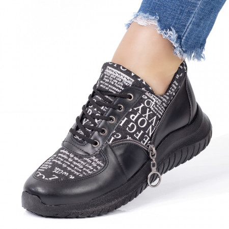 Oferta zilei, Pantofi sport dama negri cu model ZEF033824 - zeforia.ro
