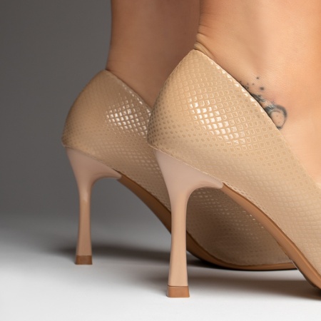 Pantofi Stiletto dama khaki MOD13701, 2, modlet.ro