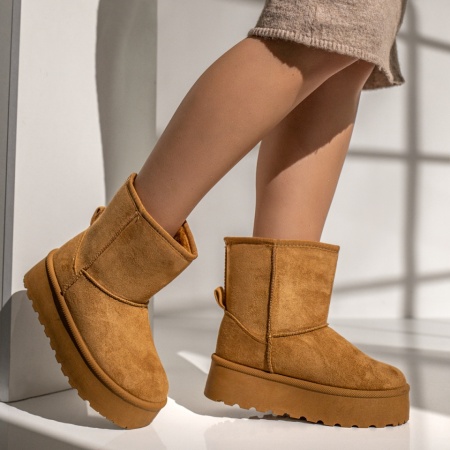 Cizme dama tip UG maro suede NINA11, 2, modlet.ro