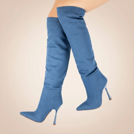 Cizme lungi dama albastre din blug MOD10416, 2, modlet.ro