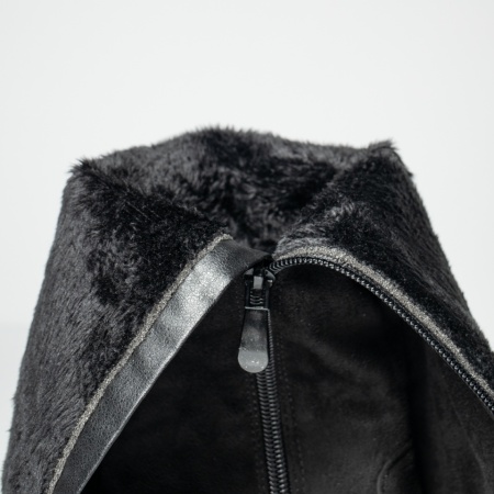 Cizme lungi dama cu strasuri aplicate si fermoar negru suede MOD14136, 3, modlet.ro