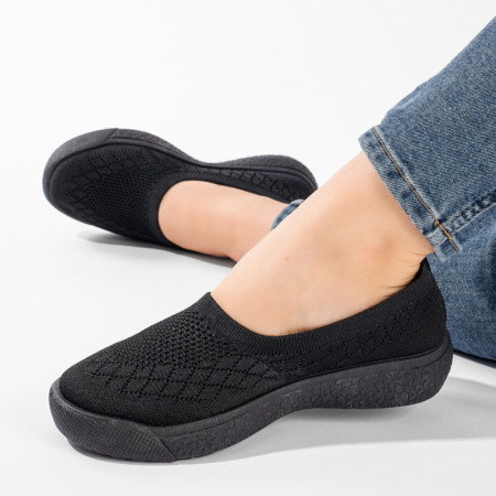 Espadrile dama cu talpa joasa negre EMA6, 4, modlet.ro