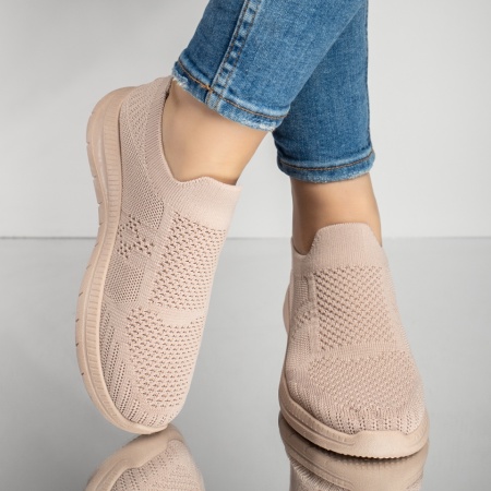 Incaltaminte dama, Espadrile sport dama cu talpa groasa roz MOD13238, modlet.ro