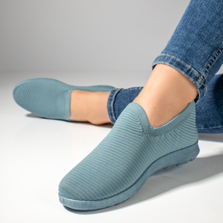 Incaltaminte dama, Espadrile sport dama din material textil albastre MOD13053, modlet.ro