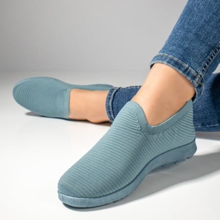 Espadrile sport dama, Espadrile sport dama din material textil albastre ZEF13053, zeforia.ro