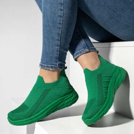Espadrile sport dama din material textil verzi MOD13176, 1, modlet.ro
