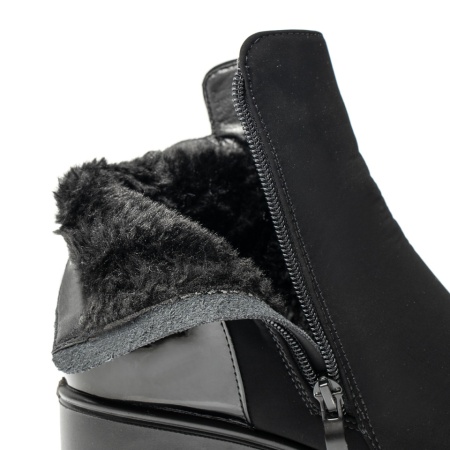 Ghete dama cu platforma negru suede MOD14130, 2, modlet.ro