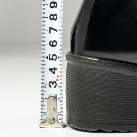 Ghete dama cu platforma si accesoriu decorativ negre MOD14178, 4, modlet.ro