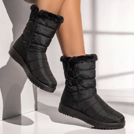 Ghete dama din fas cu fermoar negre IOANA16, 3, modlet.ro