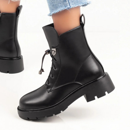 Ghete dama negre cu siret si fermoar MOD07027, 3, modlet.ro