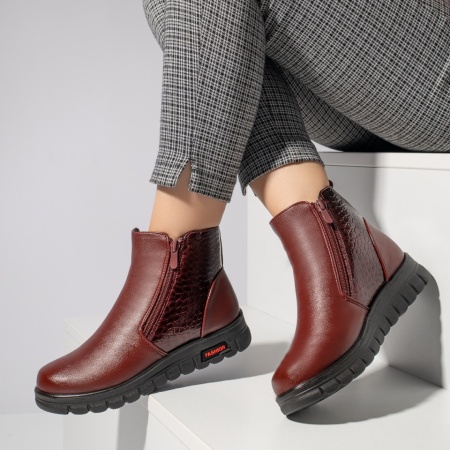 Ghete dama visinii cu imprimeu si fermoar MOD12207, 3, modlet.ro