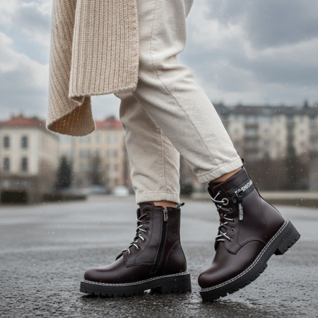 Ghete maro dama cu fermoar si accesorii MOD07141, 4, modlet.ro