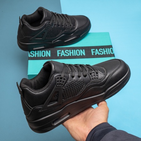 Ghete sport barbati cu siret negri MOD14022, 4, modlet.ro