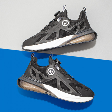 Pantofi barbati sport negri cu alb MOD10195, 3, modlet.ro
