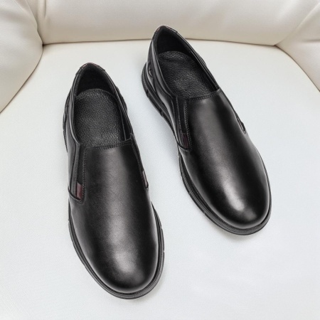 Pantofi casual barbati negri cu maro din Piele naturala MOD12658, 3, modlet.ro