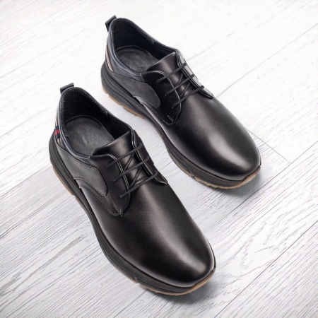 Pantofi casual barbati negri din Piele naturala MOD10646, 3, modlet.ro