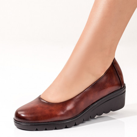 Pantofi casual cu platforma dama visinii MOD09801, 3, modlet.ro