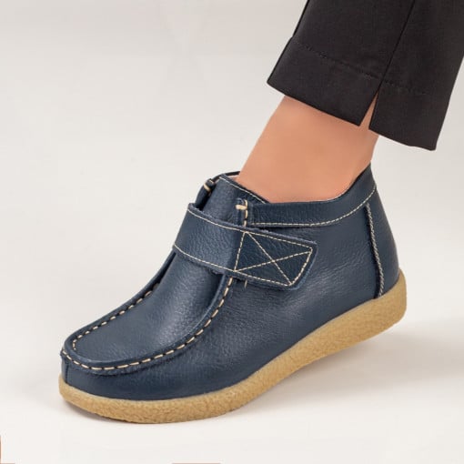 Oferta zilei, Pantofi casual dama albastri cu scai ZEF03100 - zeforia.ro