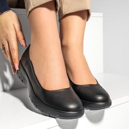Pantofi casual dama cu platforma negri ANA77, 3, modlet.ro