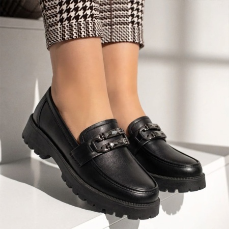Pantofi casual dama cu talpa groasa negri LILI15, 3, modlet.ro