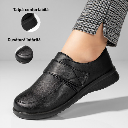 Pantofi casual dama, Pantofi casual dama negri cu scai MOD10943, modlet.ro