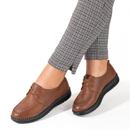 Pantofi dama casual maro cu siret MOD03858, 2, modlet.ro