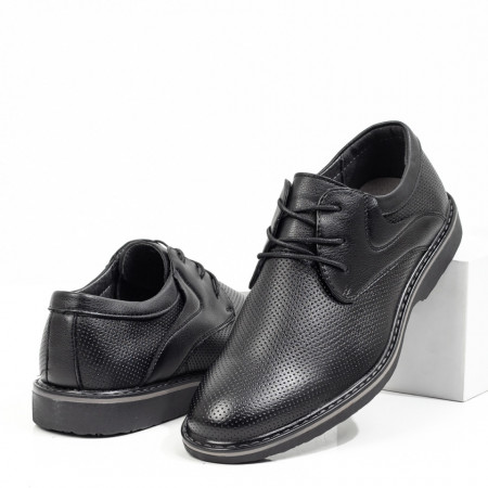 Pantofi eleganti barbati cu siret negri MOD08436, 4, modlet.ro