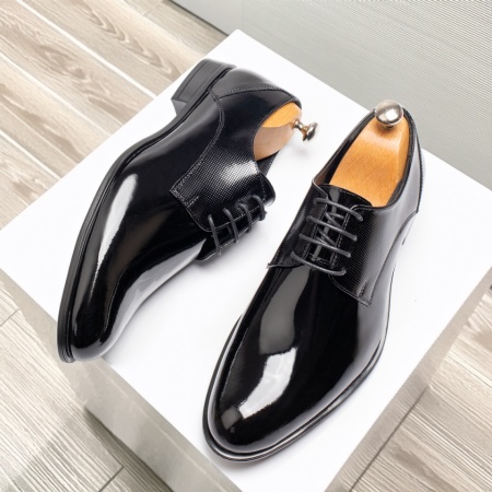 Pantofi eleganti barbati negri cu aspect lucios din Piele naturala MOD13750, 3, modlet.ro