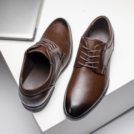 REDUCERI INCALTAMINTE, Pantofi eleganti maro cu siret barbati MOD11675, modlet.ro