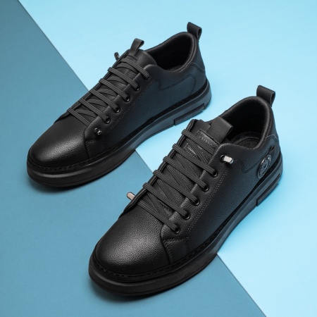 Pantofi sport barbati cu siret elastic negri MOD13975