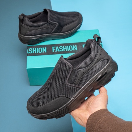 Pantofi sport barbati din material textil negri ZEF13193, 3, zeforia.ro