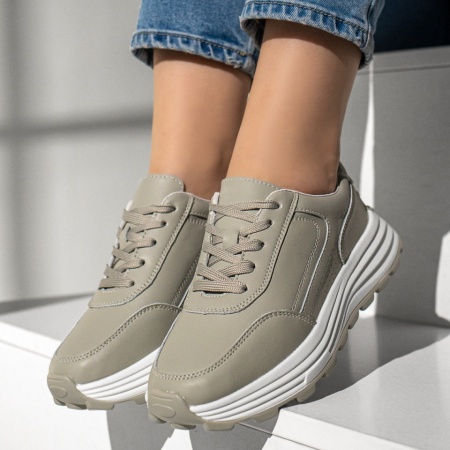 Pantofi sport dama cu siret verzi din Piele naturala MOD12976, 1, modlet.ro