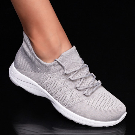 Pantofi sport dama gri din material textil MDL05088