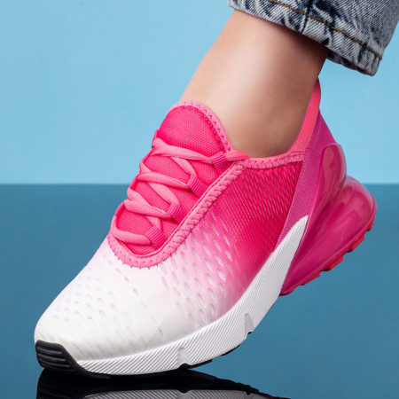 Adidasi dama, Pantofi sport dama roz cu alb MOD08294, modlet.ro